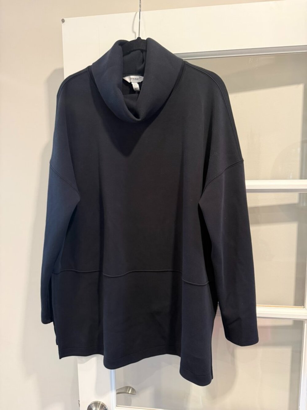 SPANX AirEssentials Black Turtleneck Tunic Pullover Top 1X Oversized